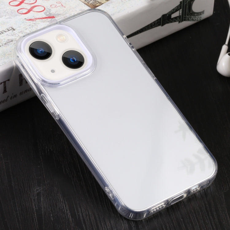 For iPhone 13 Macaron Lens Frame Transparent TPU Phone Case