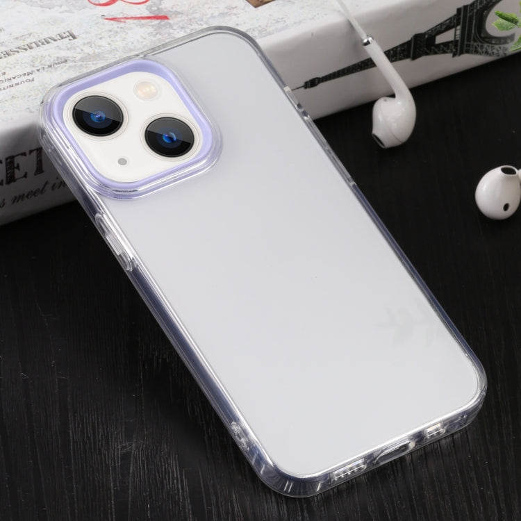 For iPhone 13 Macaron Lens Frame Transparent TPU Phone Case