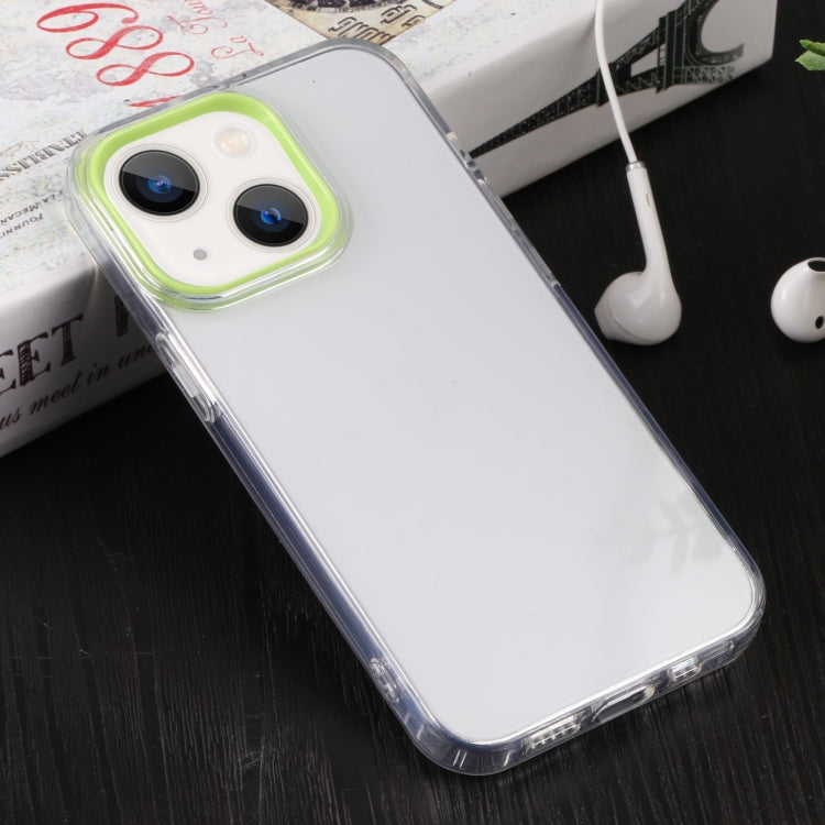 For iPhone 13 Macaron Lens Frame Transparent TPU Phone Case