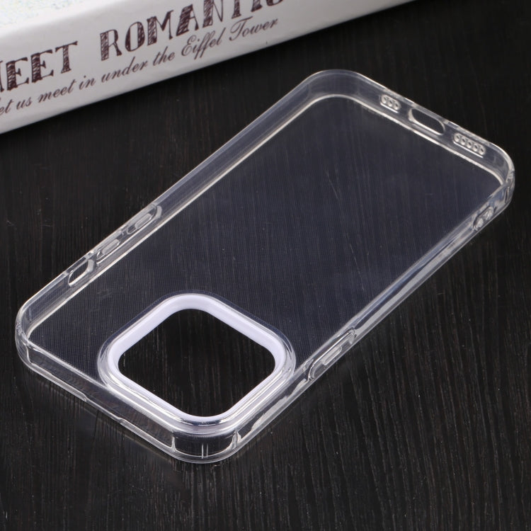 For iPhone 13 mini Macaron Lens Frame Transparent TPU Phone Case