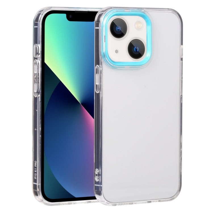 For iPhone 13 mini Macaron Lens Frame Transparent TPU Phone Case