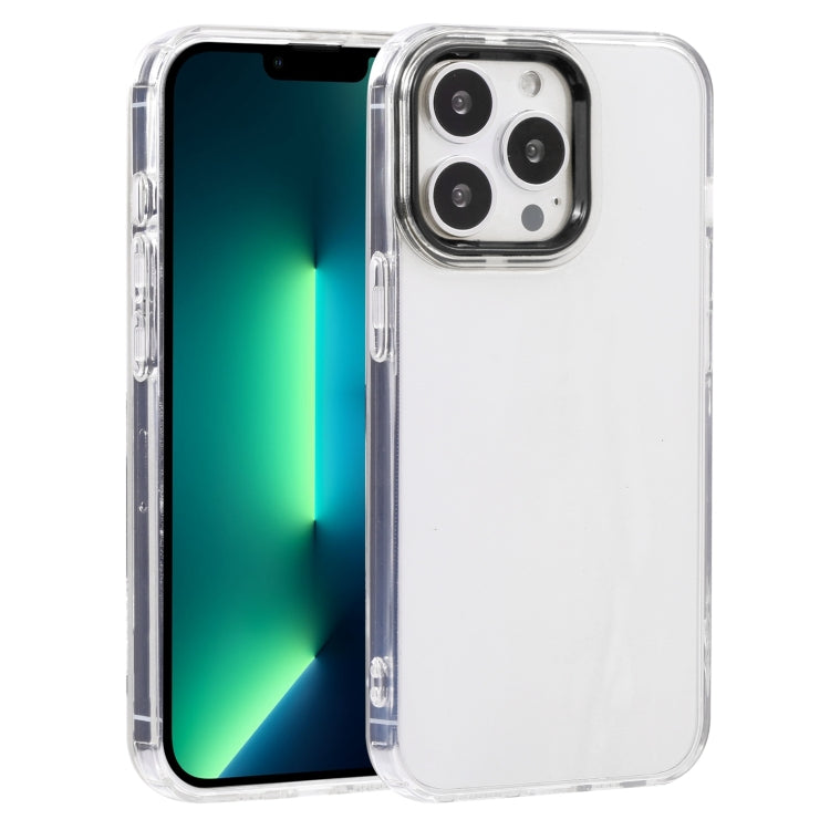 For iPhone 13 Pro Max Macaron Lens Frame Transparent TPU Phone Case