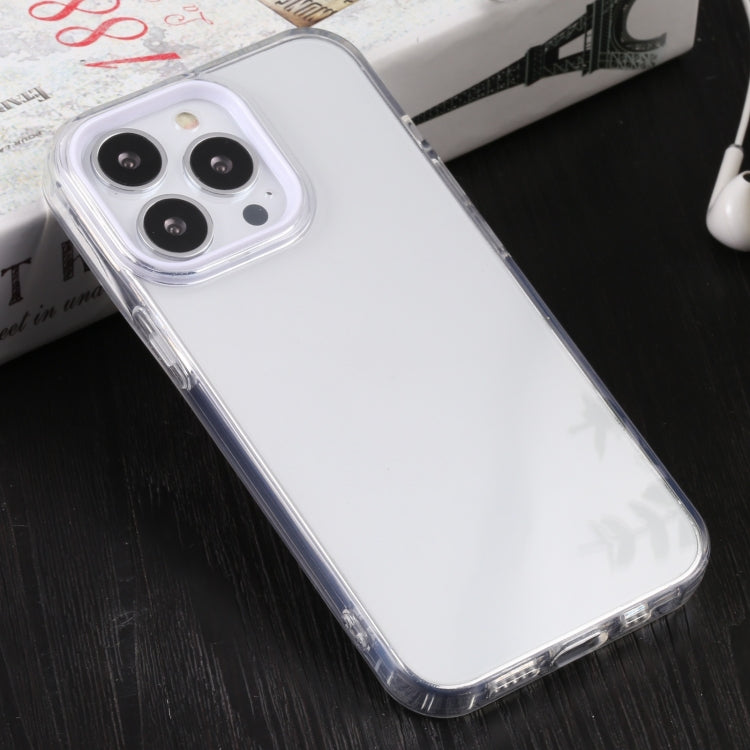 For iPhone 13 Pro Max Macaron Lens Frame Transparent TPU Phone Case