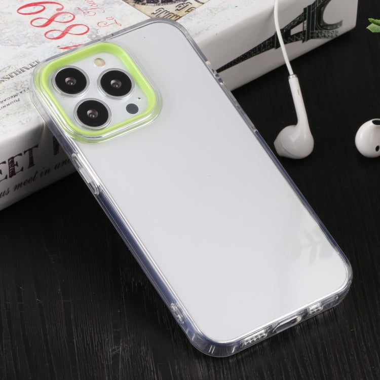 For iPhone 13 Pro Max Macaron Lens Frame Transparent TPU Phone Case