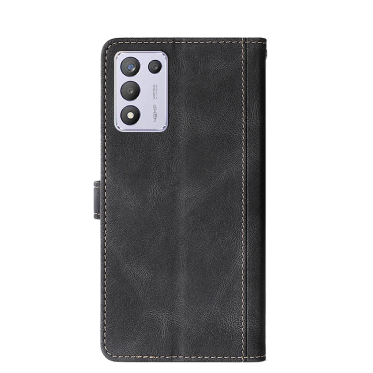 For OPPO K9s / Realme Q3s Stitching Skin Feel Magnetic Buckle PU Leather Phone Case