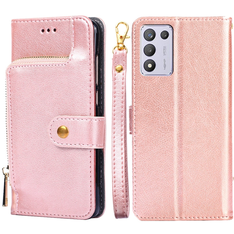 For OPPO K9s / Realme Q3s Zipper Bag Leather Phone Case