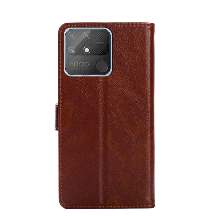 For OPPO Realme Narzo 50A Zipper Bag Leather Phone Case