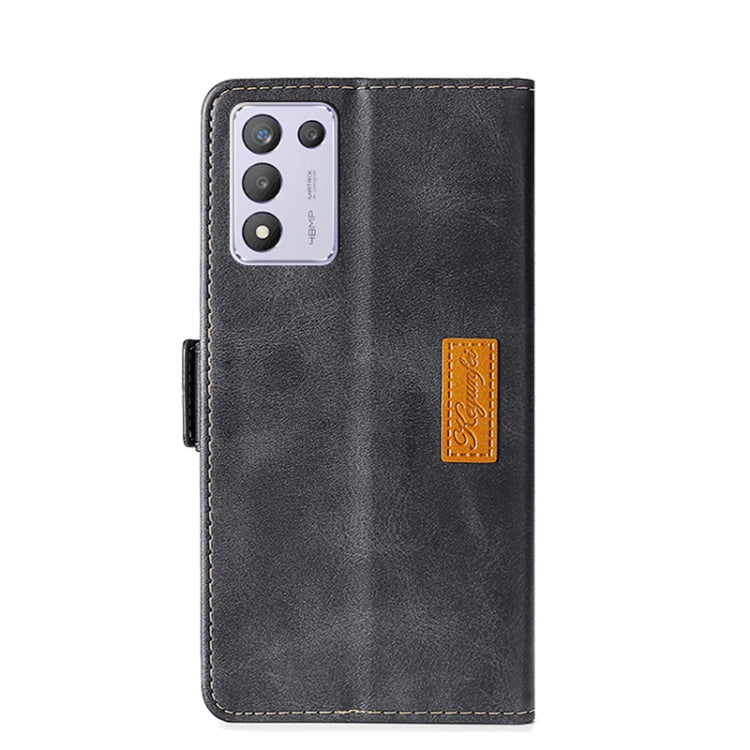 For OPPO K9s / Realme Q3s Contrast Color Side Buckle Leather Phone Case