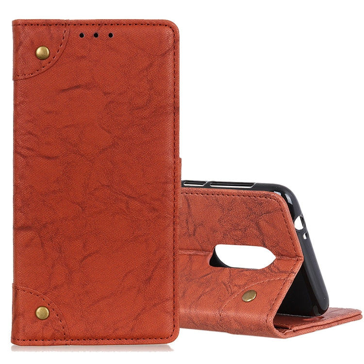 For Xiaomi Redmi K30 Copper Buckle Retro Crazy Horse Texture Horizontal Flip Leather Case with Holder & Card Slots & Wallet
