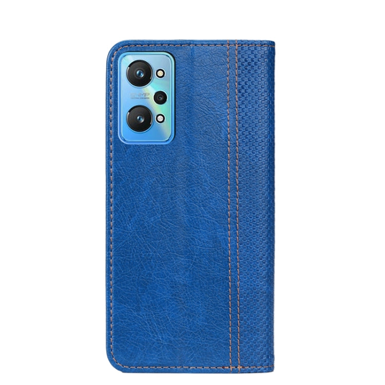 For OPPO Realme GT Neo2 5G Grid Texture Magnetic PU + TPU Leather Phone Case