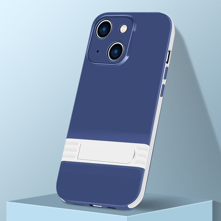 For iPhone 13 Shockproof TPU + PC Holder Phone Case