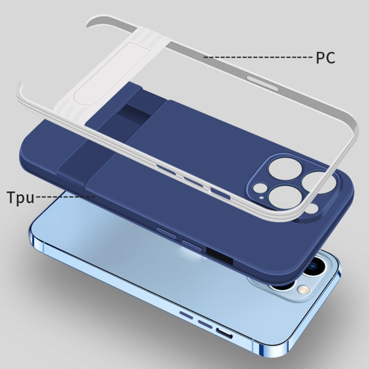For iPhone 13 Shockproof TPU + PC Holder Phone Case