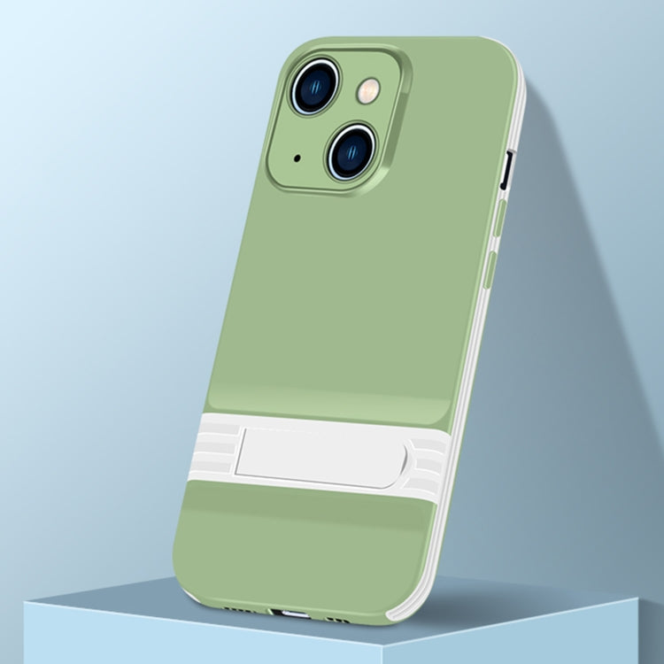 For iPhone 13 mini Shockproof TPU + PC Holder Phone Case