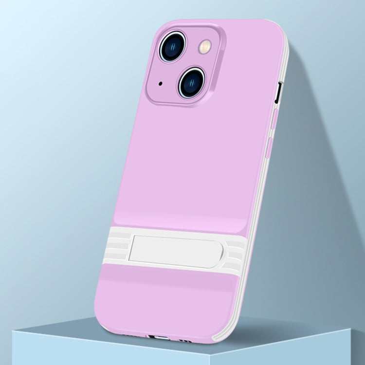 For iPhone 13 mini Shockproof TPU + PC Holder Phone Case