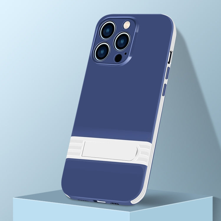 For iPhone 13 Pro Shockproof TPU + PC Holder Phone Case