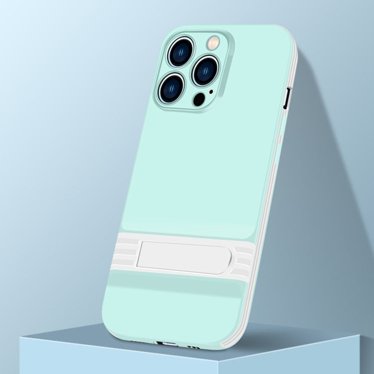 For iPhone 13 Pro Shockproof TPU + PC Holder Phone Case