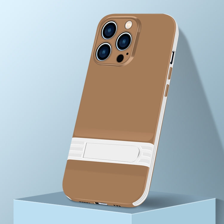 For iPhone 13 Pro Shockproof TPU + PC Holder Phone Case