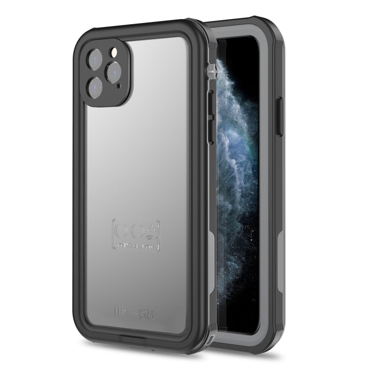 For iPhone 11 Pro Max Waterproof Full Coverage PC + TPU Phone Case (Black)