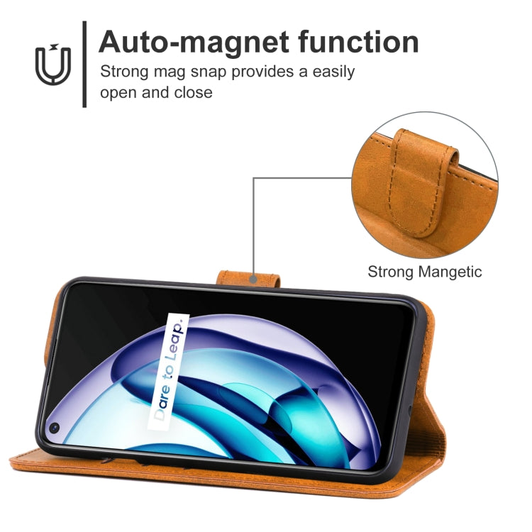 Leather Phone Case For OPPO Realme Q3s