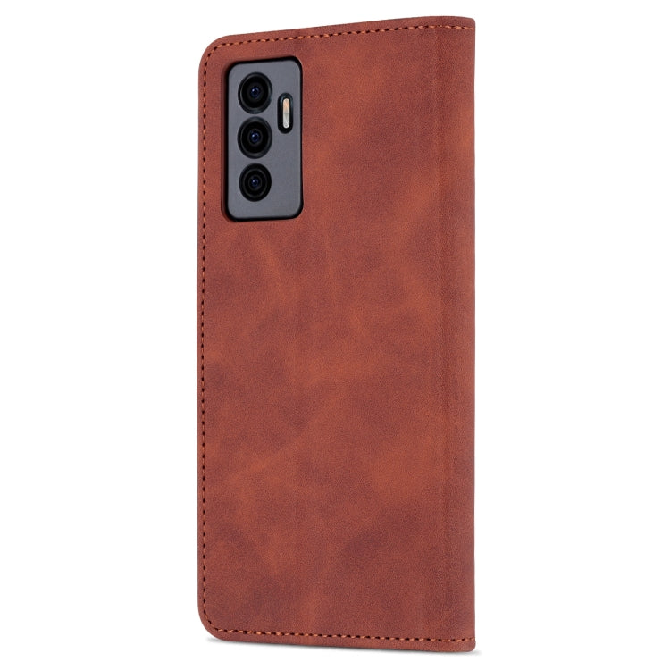 For vivo S10e / V23e AZNS Skin Feel Calf Texture Horizontal Flip Leather Phone Case