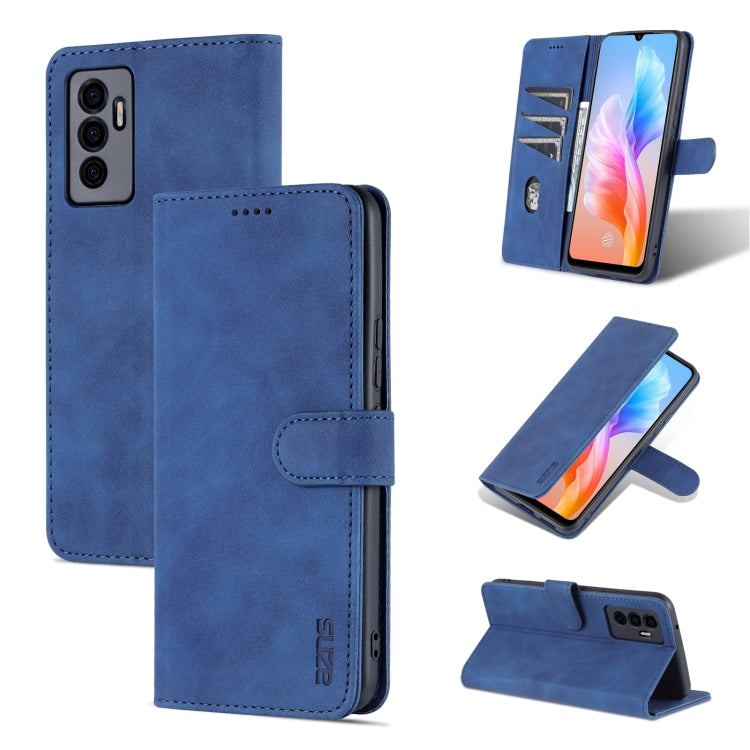 For vivo S10e / V23e AZNS Skin Feel Calf Texture Horizontal Flip Leather Phone Case