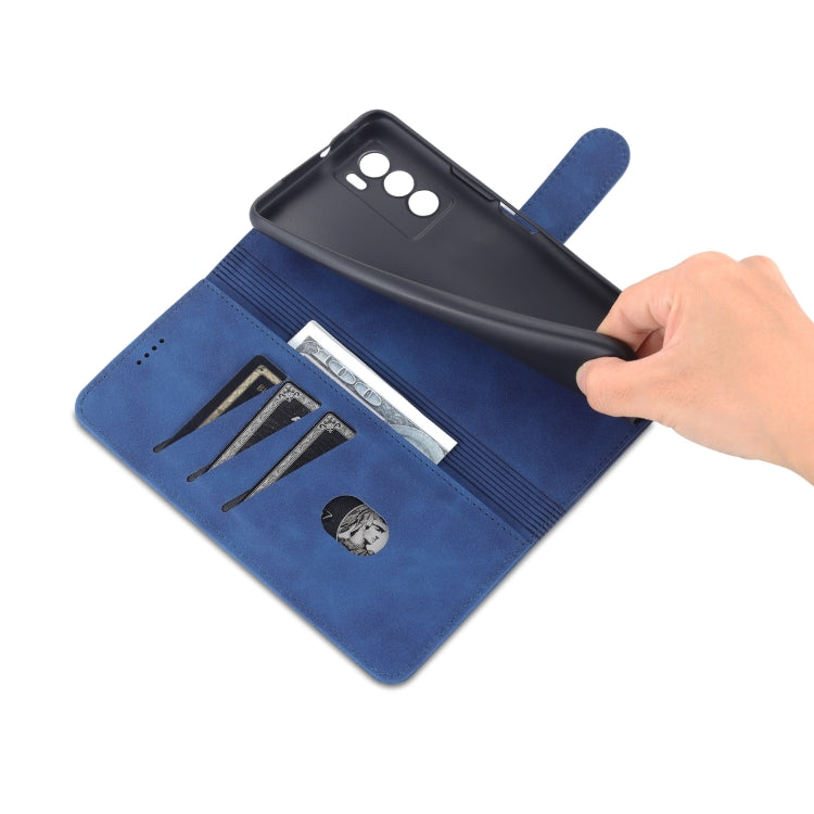 For vivo T1 5G AZNS Skin Feel Calf Texture Horizontal Flip Leather Phone Case