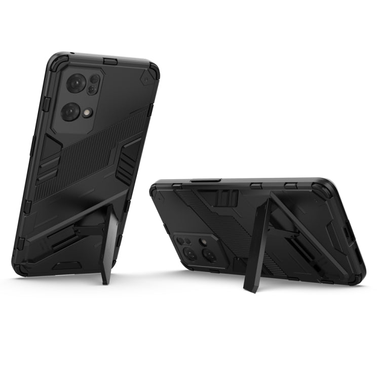 For OPPO Reno7 Pro 5G Punk Armor 2 in 1 PC + TPU Shockproof Phone Case with Invisible Holder
