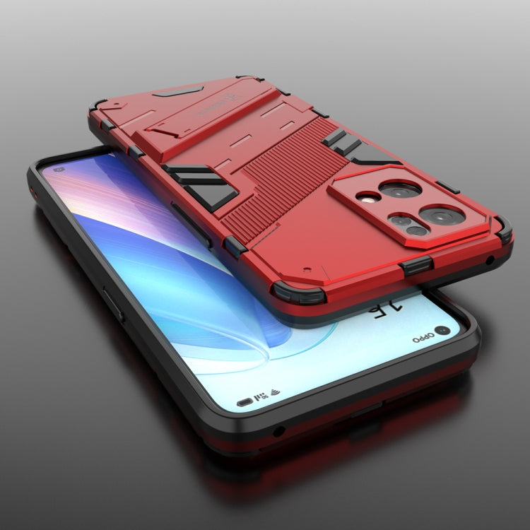 For OPPO Reno7 Pro 5G Punk Armor 2 in 1 PC + TPU Shockproof Phone Case with Invisible Holder