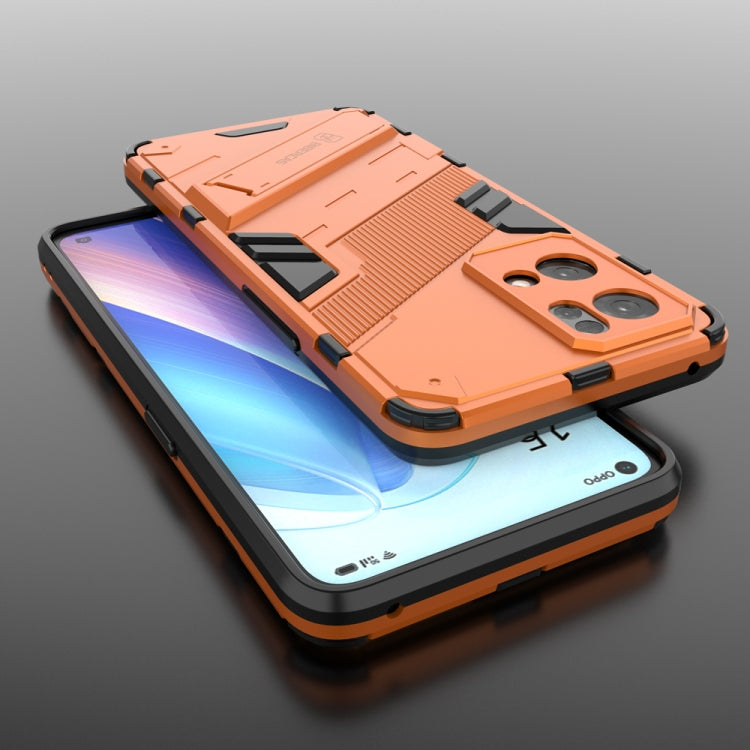 For OPPO Reno7 Pro 5G Punk Armor 2 in 1 PC + TPU Shockproof Phone Case with Invisible Holder