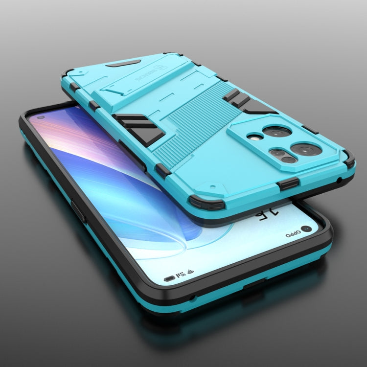 For OPPO Reno7 Pro 5G Punk Armor 2 in 1 PC + TPU Shockproof Phone Case with Invisible Holder