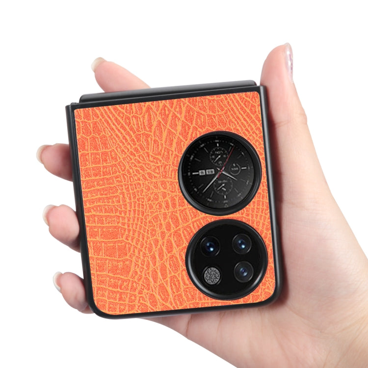 For Huawei P50 Pocket Crocodile Texture Folding Phone Case