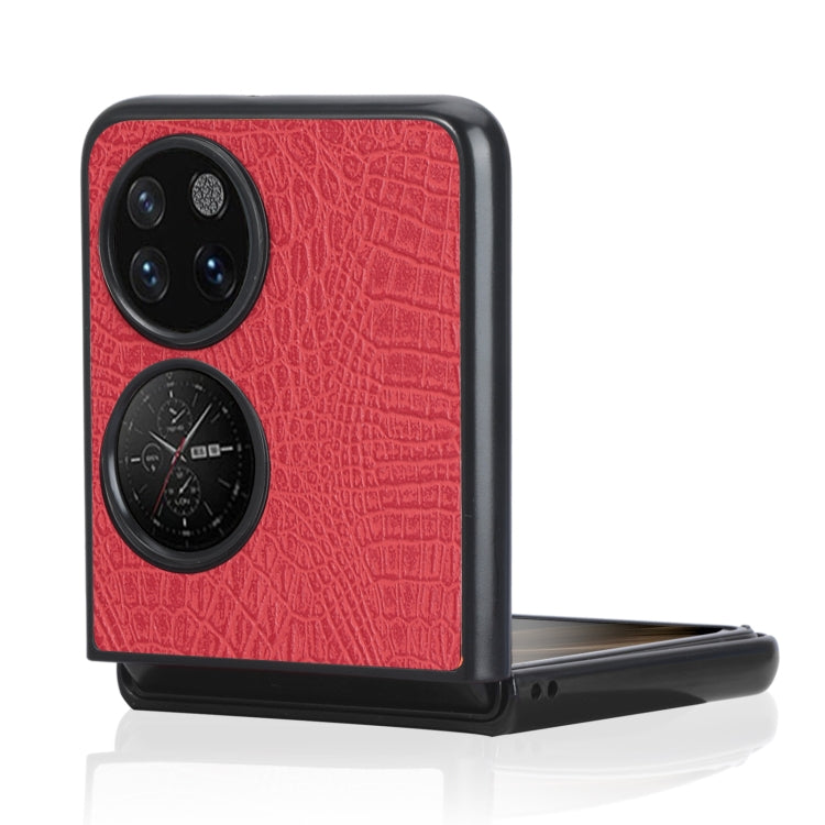 For Huawei P50 Pocket Crocodile Texture Folding Phone Case