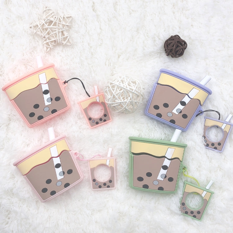 For AirPods Pro Pearl Milk Tea Silicone Wireless Earphone Protective Case