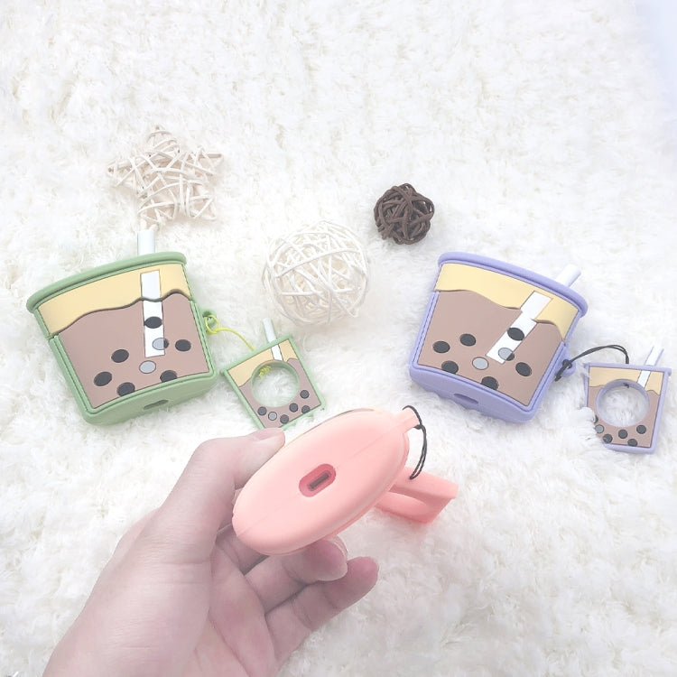 For AirPods Pro Pearl Milk Tea Silicone Wireless Earphone Protective Case