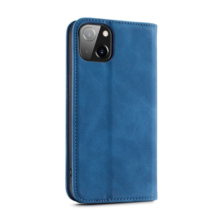 For iPhone 13 mini Splicing Skin Feel Magnetic Leather Phone Case