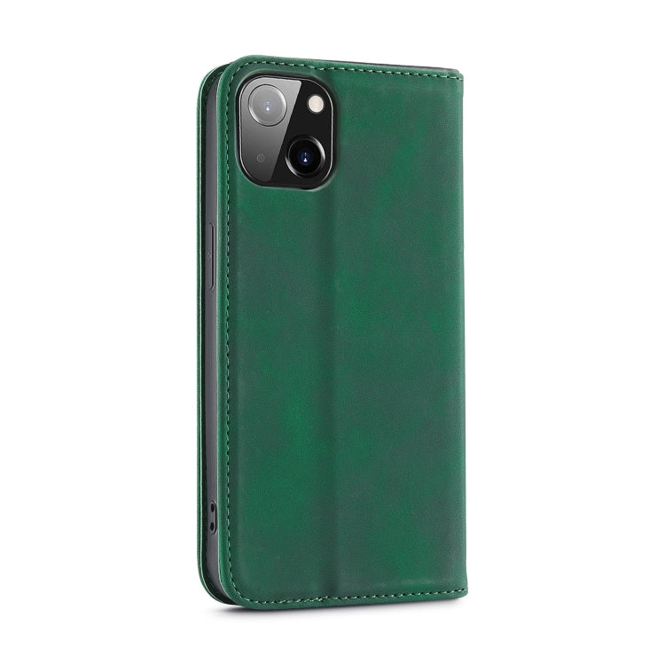 For iPhone 13 mini Splicing Skin Feel Magnetic Leather Phone Case