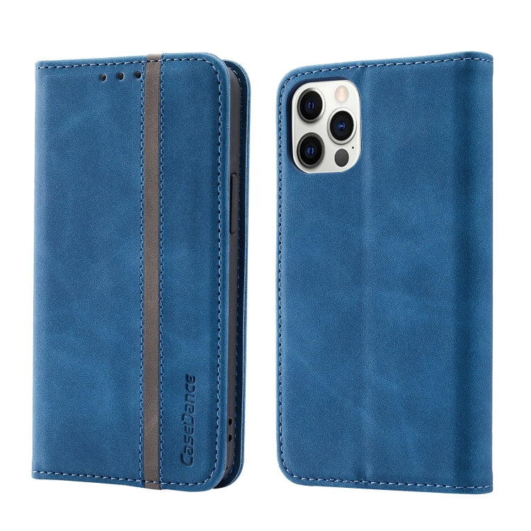 For iPhone 11 Pro Max Splicing Skin Feel Magnetic Leather Phone Case