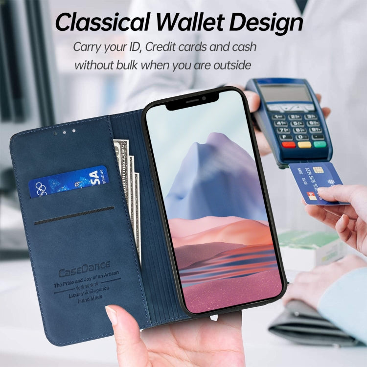 For iPhone 11 Pro Max Splicing Skin Feel Magnetic Leather Phone Case