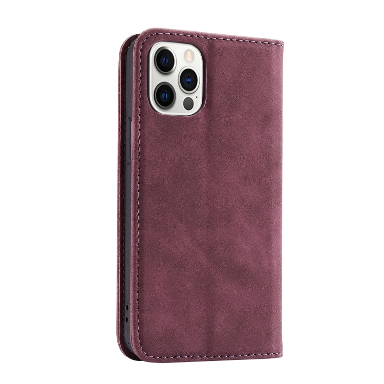 For iPhone 11 Pro Splicing Skin Feel Magnetic Leather Phone Case