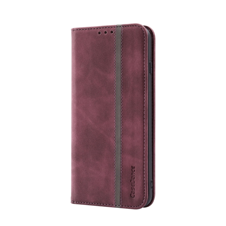 For iPhone SE 2022 / SE 2020 / 8 / 7 Splicing Skin Feel Magnetic Leather Phone Case