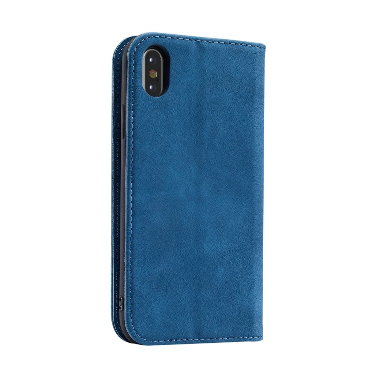 For iPhone X / XS Splicing Skin Feel Magnetic Leather Phone Case