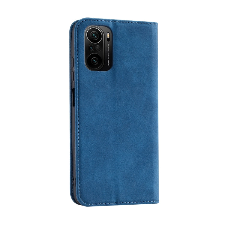 For Xiaomi Redmi K40 Pro Splicing Skin Feel Magnetic Leather Phone Case