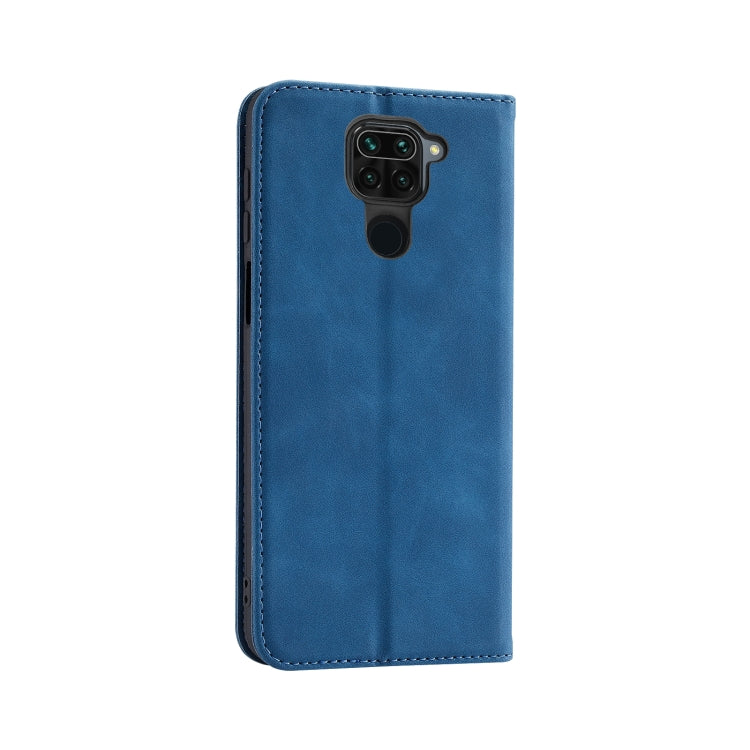 For Xiaomi Redmi Note 9 Splicing Skin Feel Magnetic Leather Phone Case