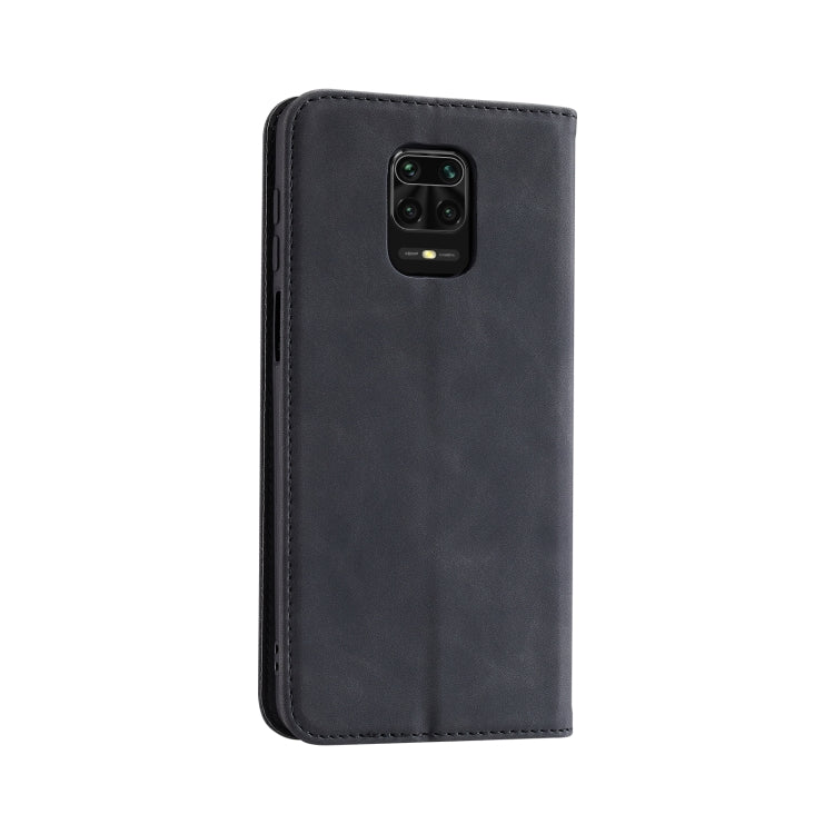 For Xiaomi Redmi Note 9 Pro Splicing Skin Feel Magnetic Leather Phone Case