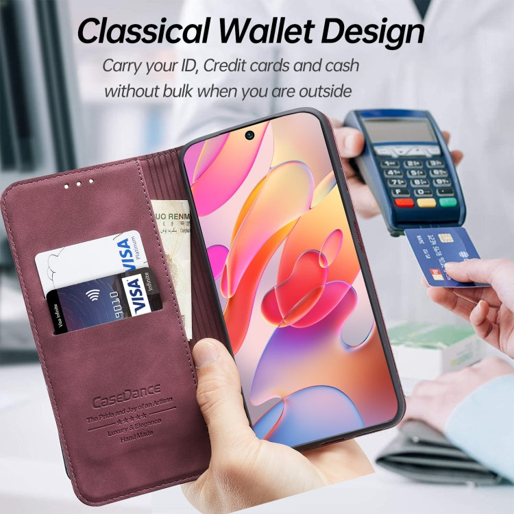 For Xiaomi Redmi Note 10 4G Splicing Skin Feel Magnetic Leather Phone Case