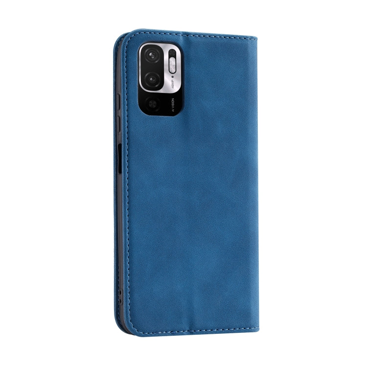 For Xiaomi Redmi Note 10 5G Splicing Skin Feel Magnetic Leather Phone Case