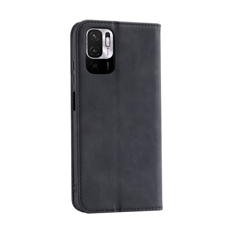 For Xiaomi Redmi Note 10 5G Splicing Skin Feel Magnetic Leather Phone Case