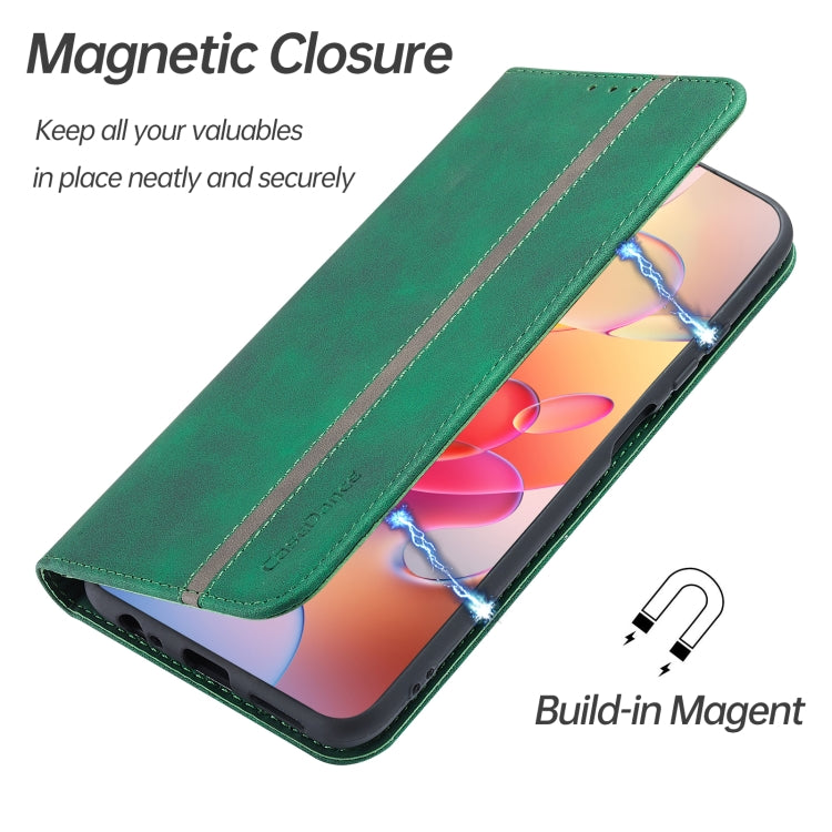 For Xiaomi Redmi Note 10 5G Splicing Skin Feel Magnetic Leather Phone Case