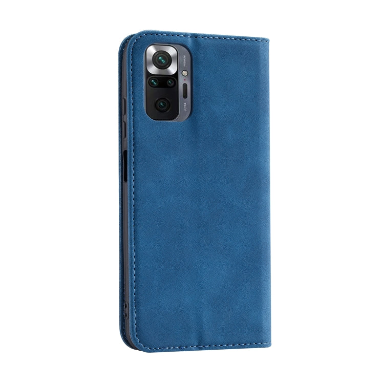 For Xiaomi Redmi Note 10 Pro 4G Splicing Skin Feel Magnetic Leather Phone Case