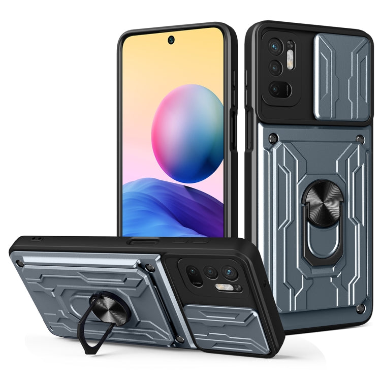 For Xiaomi Redmi Note 10 5G Sliding Camshield Card Phone Case